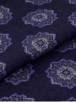 Echarpe Fantaisie Rosace Bleu Grande Taille