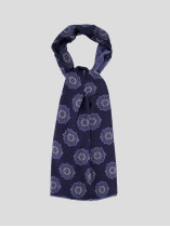 Echarpe Fantaisie Rosace Bleu Grande Taille