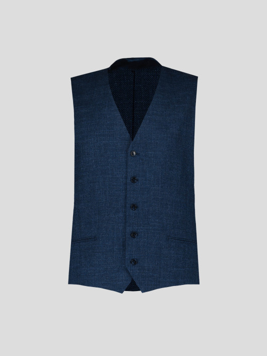 Gilet De Costume Armuré Grande Taille Bleu Foncé Capel