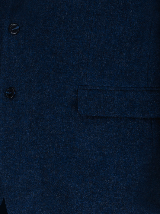 Veste Laineuse Grande Taille Bleu Foncé