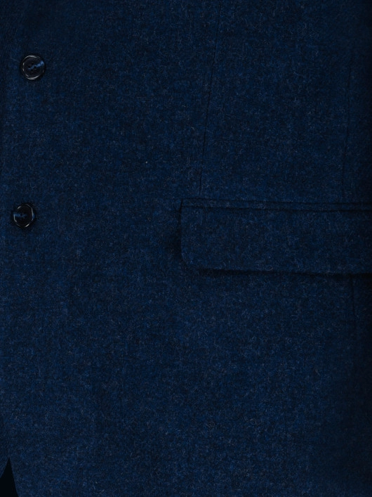 Veste Laineuse Grande Taille Bleu Foncé