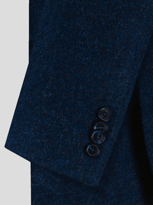 Veste Laineuse Grande Taille Bleu Foncé