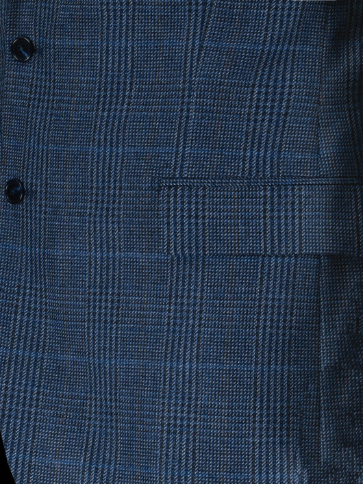 Veste A Carreaux Grande Taille Bleu Marine