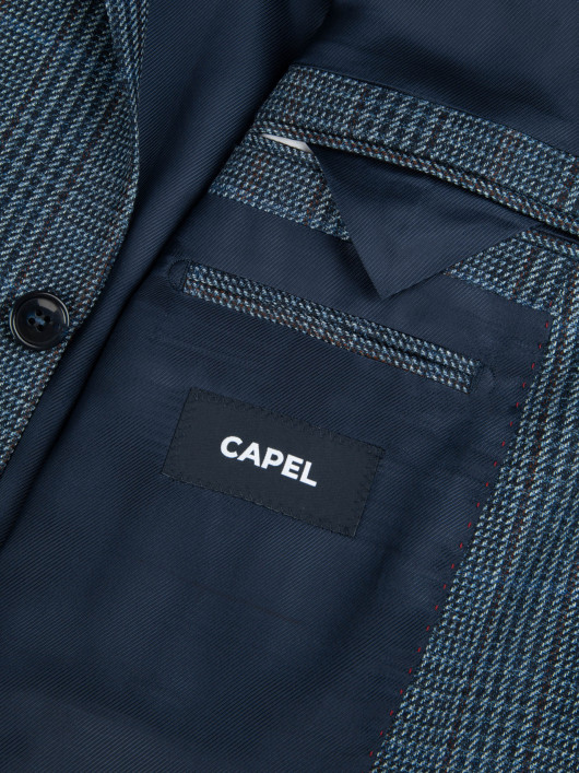 Veste A Carreaux Grande Taille Bleu Marine