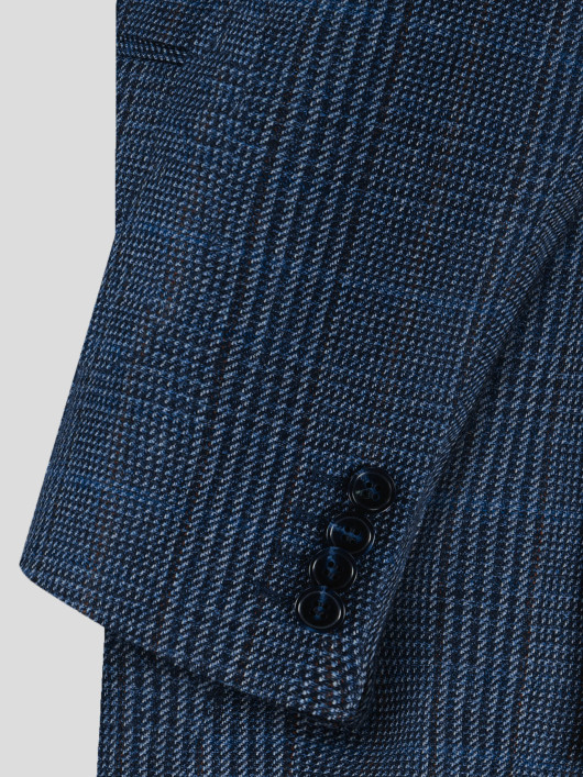 Veste A Carreaux Grande Taille Bleu Marine