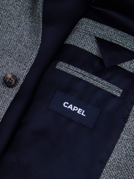 Veste Grande Taille  Marron à Chevrons - Capelstore