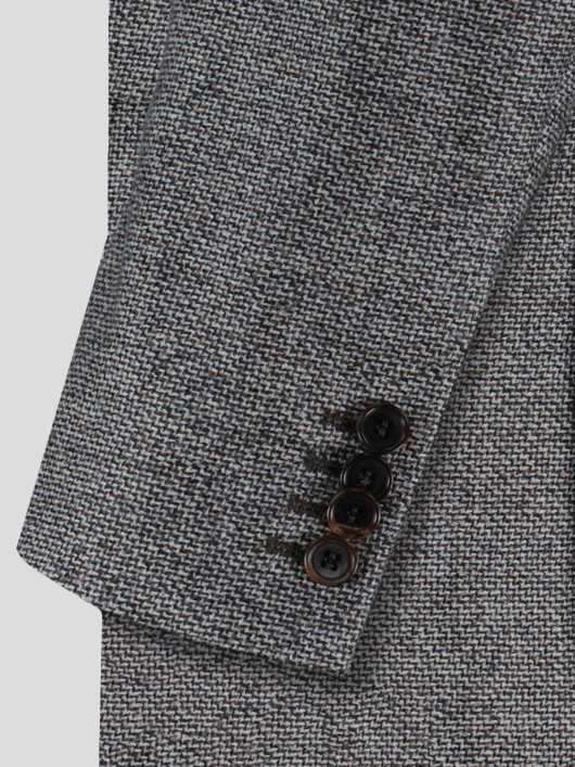 Veste Grande Taille  Marron à Chevrons - Capelstore