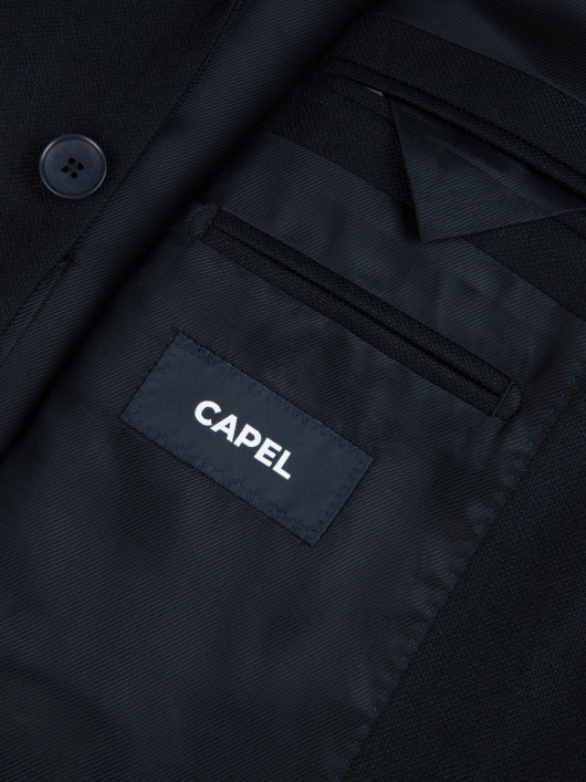 Veste de costume bleu marine en laine Angelico – Capel