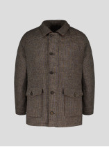 Parka Laine Harris Tweed Grande Taille Camel