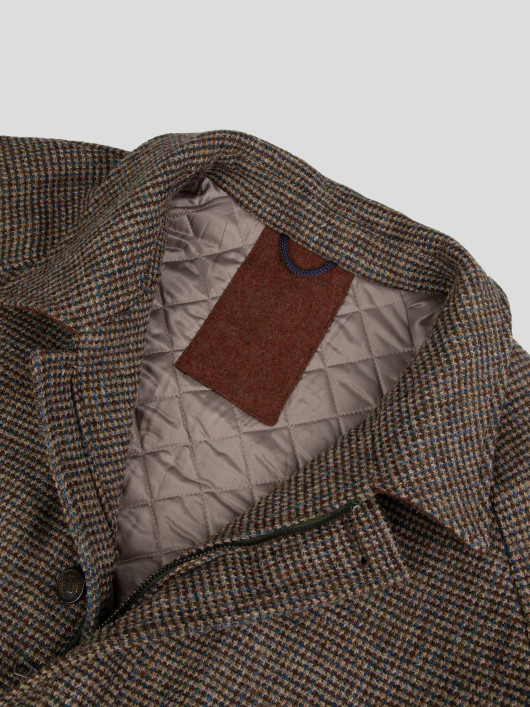 Parka Laine Harris Tweed Grande Taille Camel