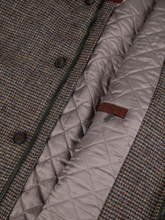 Parka Laine Harris Tweed Grande Taille Camel