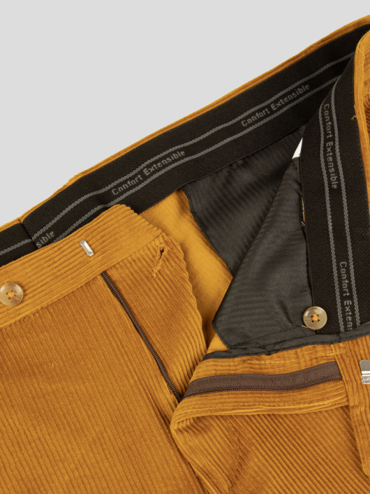 Pantalon Grant En Velours Ocre Capel