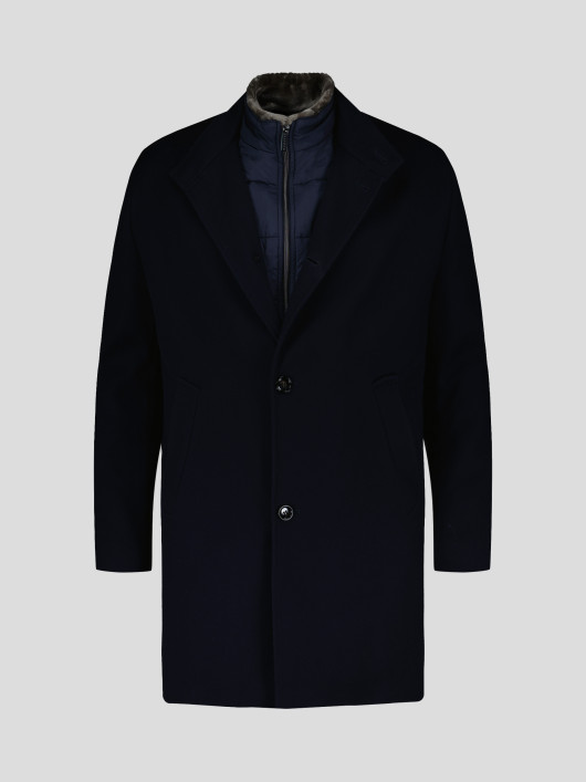 Manteau Armuré Grande Taille Bleu Marine