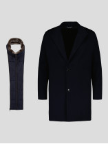 Manteau Armuré Grande Taille Bleu Marine
