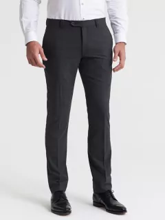 Patalon de ville extensible auto défroissable gris anthracite homme grande taille | Capel