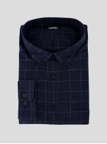 Chemise Flanelle A Carreaux Grande Taille Marine