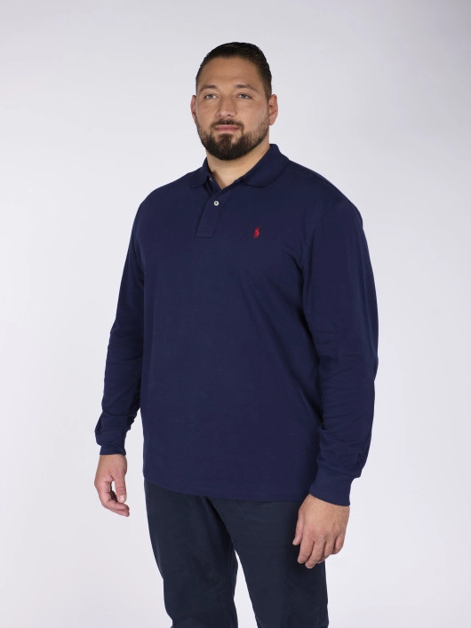 Polo Manches Longues Grande Taille Marine Ralph Lauren