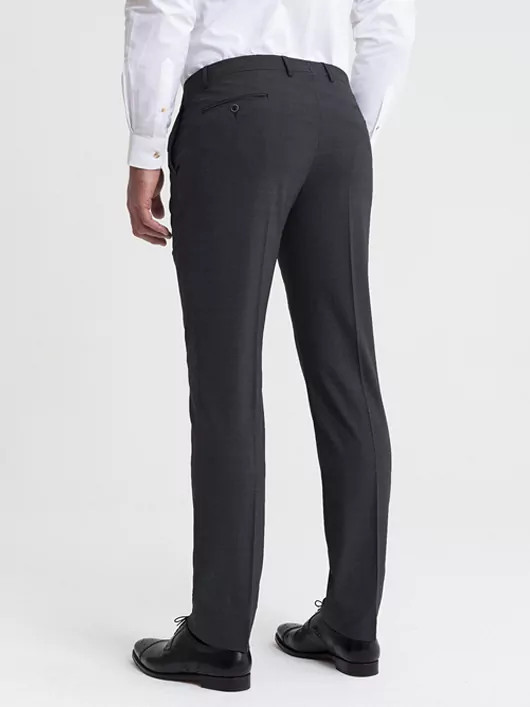Patalon de ville extensible auto défroissable gris anthracite homme grande taille | Capel