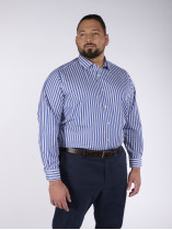 Chemise Rayée Grande Taille Bleu