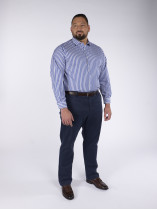 Chemise Rayée Grande Taille Bleu