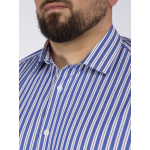 Chemise Rayée Grande Taille Bleu