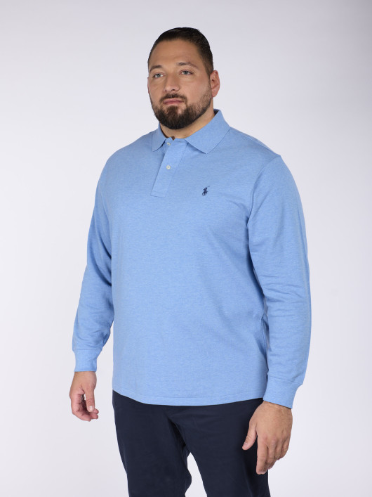 Polo Manches Longues Grande Taille Bleu Ralph Lauren