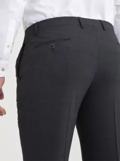 Patalon de ville extensible auto défroissable gris anthracite homme grande taille | Capel