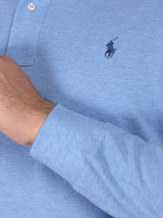 Polo Manches Longues Grande Taille Bleu Ralph Lauren