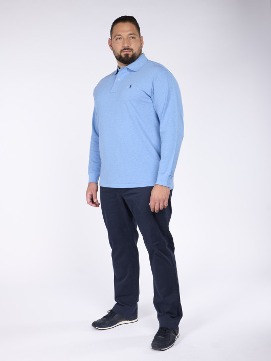 Polo Manches Longues Grande Taille Bleu Ralph Lauren