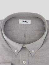 Chemise Unie Grande Taille Gris