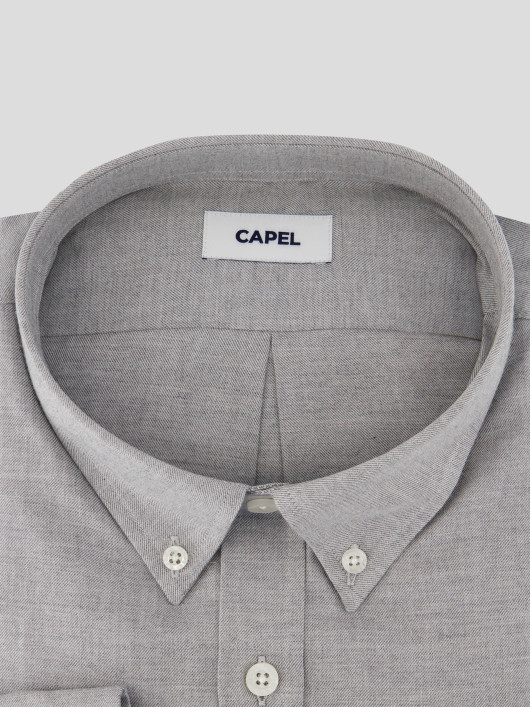 Chemise Unie Grande Taille Gris