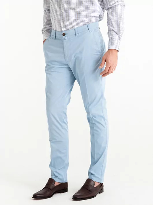 Chino Uni Bleu ciel Capel Grandes Tailles