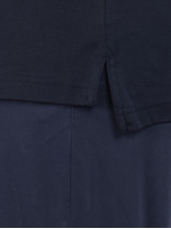 Polo à Manches Longues Zippée Grande Taille Marine