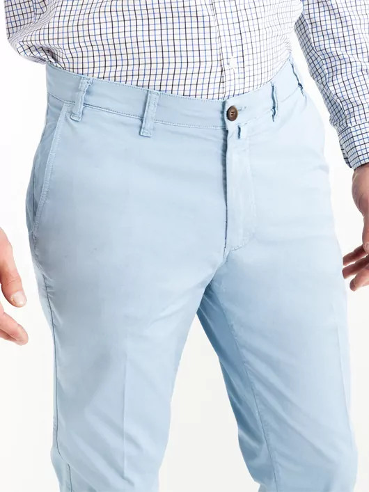 Chino Uni Bleu ciel Capel Grandes Tailles