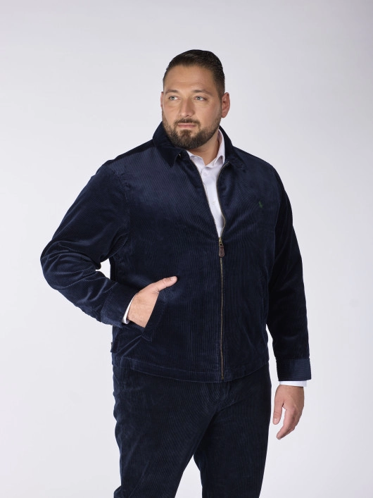 Blouson Velours Grande Taille Marine