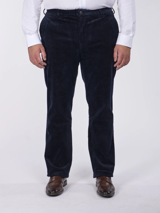 Pantalon Chino Velours Grande Taille Marine