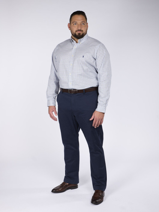 Chemise A Carreaux Ecru Grande Taille