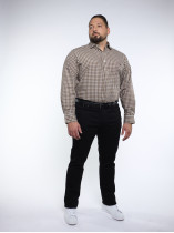 Chemise A Carreaux Marron Grande Taille