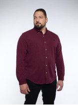 Chemise En Maille Piqué Bordeaux  Grande Taille