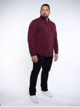 Chemise En Maille Piqué Bordeaux  Grande Taille