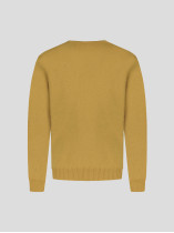 Pull Col V Lambswool Grande Taille Jaune