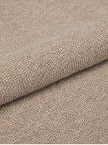 Pull Col Rond Laine Grande Taille Beige