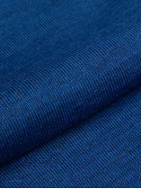 Pull Col V Laine Mérinos Bleu Grande Taille