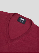 Pull Col V Laine Mérinos Rose Grande Taille