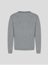 Pull Col V en Laine Grande Taille Gris