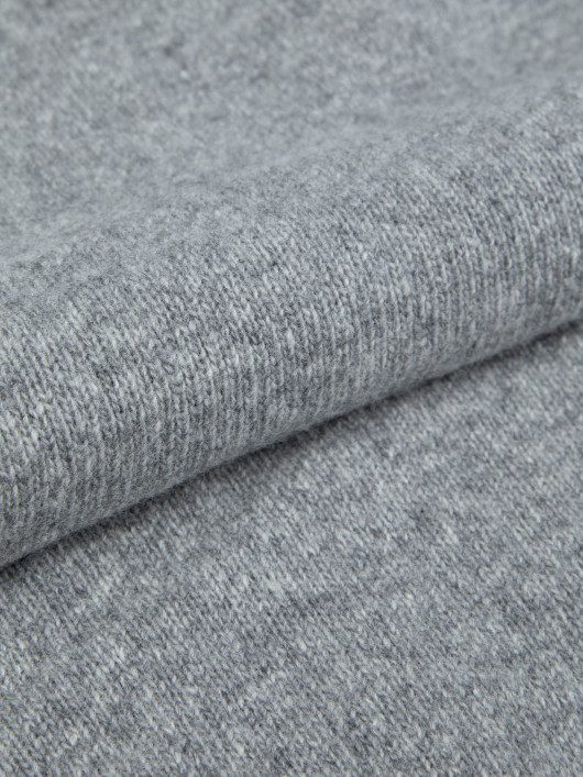 Pull Col V en Laine Grande Taille Gris