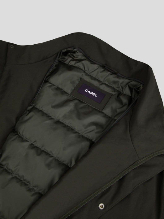 Parka avec Parementure Amovible Kaki Capel