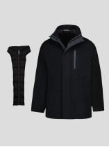 Parka Lainage Parementure Amovible Rainseries Noire Bugatti