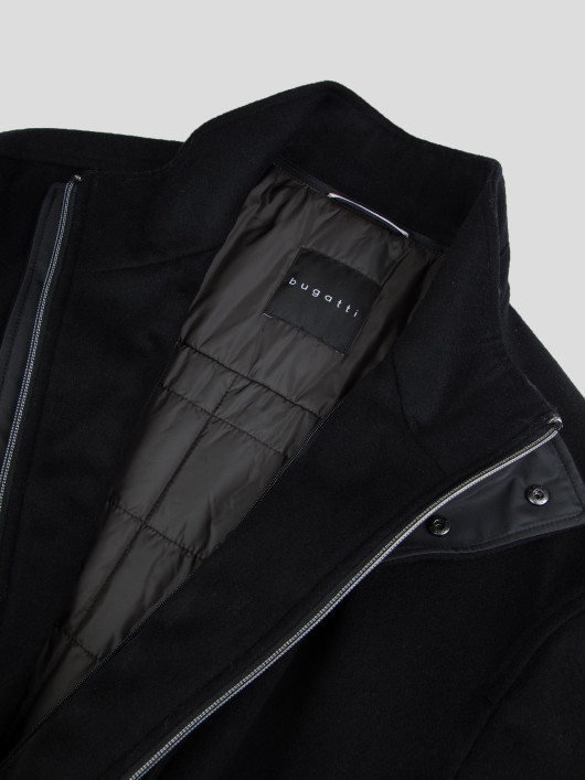 Parka Lainage Parementure Amovible Rainseries Noire Bugatti