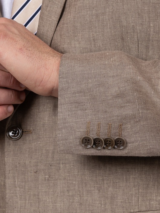 Costume Complet En Lin Grande Taille Beige